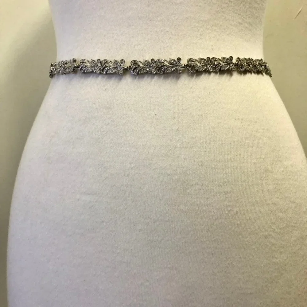 Natasha Couture Bridal Rhinestone Wedding Belt Sash